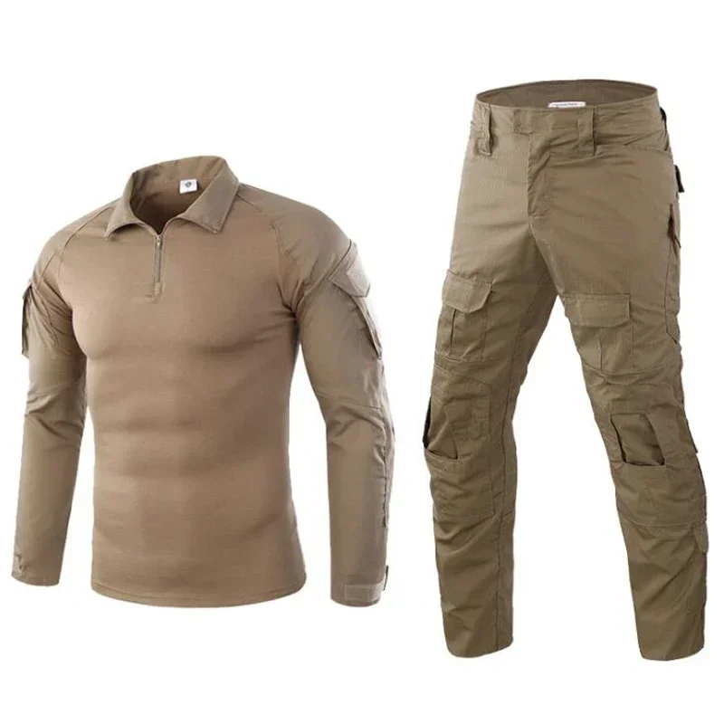 Uniforme militar táctico para hombre, ropa Airsoft, trajes de entrenamiento, Camuflaje, camisas de caza, pantalones, conjuntos de Paintball, pantalones militares - imagen 3