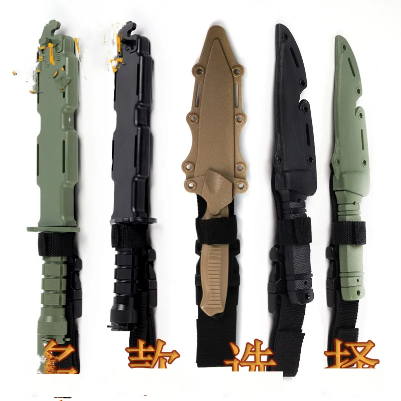 Entrenamiento 1:1 táctico Airsoft cuchillo de goma artes marciales CS Cosplay Halloween cuchillos blandos daga modelo regalo CS Cosplay - imagen 2