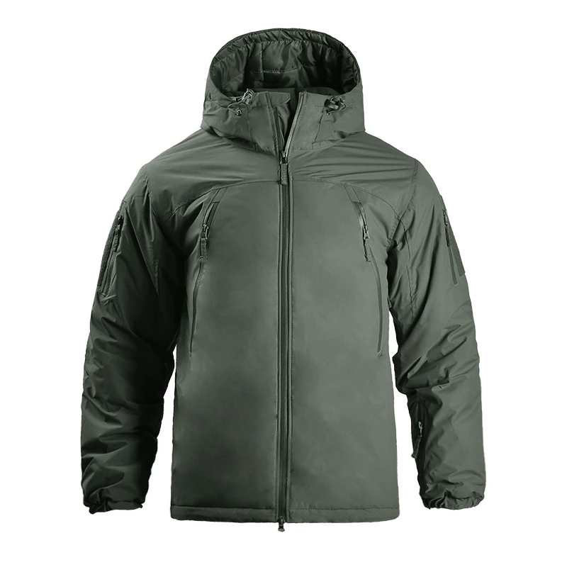 HAN WILD-Chaqueta táctica de algodón para hombre, chaqueta de camuflaje gruesa y cálida para invierno, ropa a prueba de viento, cortavientos para senderismo y asalto al aire libre - imagen 3