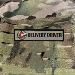 Parche estampado de insignia de moral táctica "DELIVERY DRIVER", parches militares con gancho para ropa, pegatina para mochila, brazalete