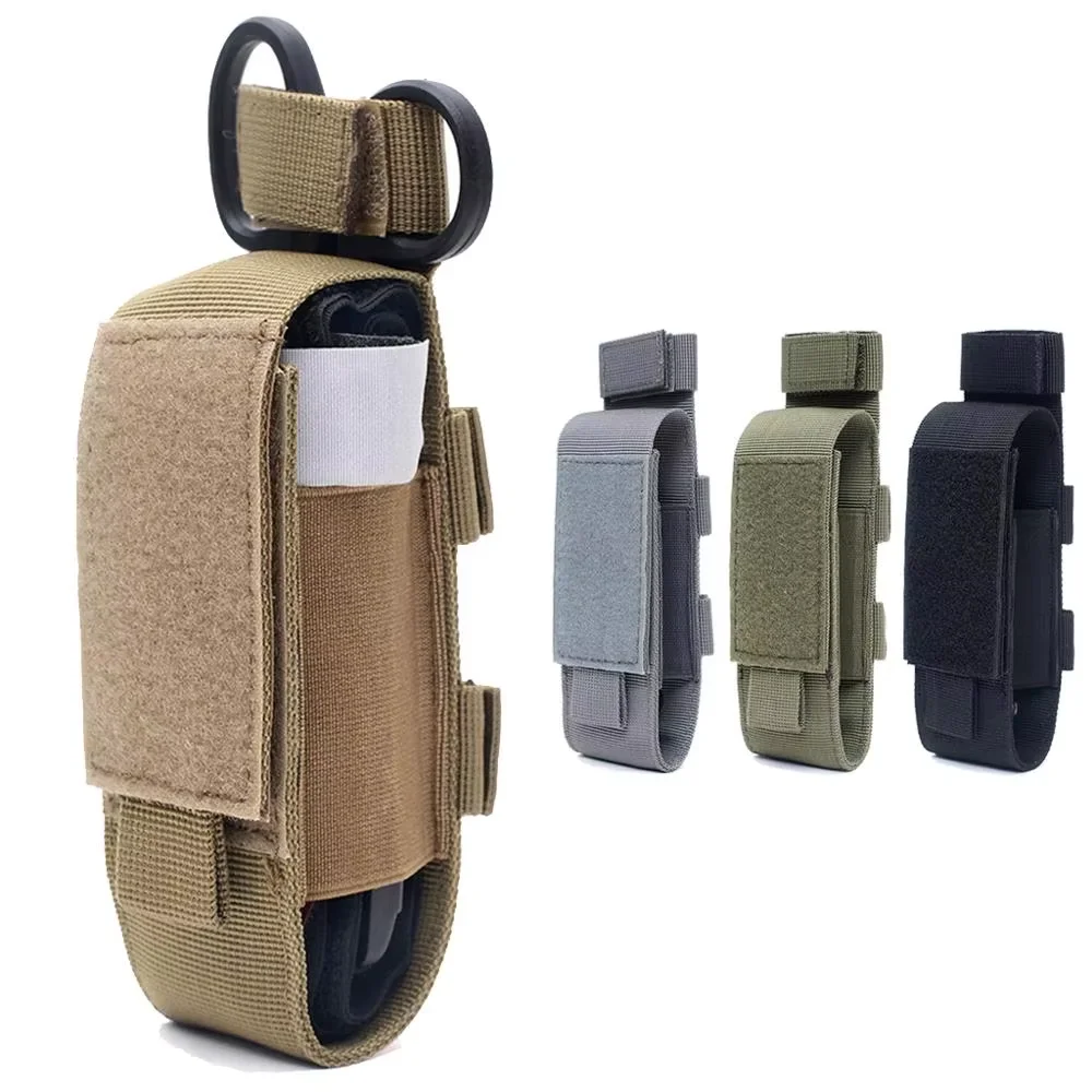MOLLE-bolsa de torniquete de nailon, funda para linterna, soporte para linterna, funda para cuchillo de caza al aire libre, paquetes de tijera médica
