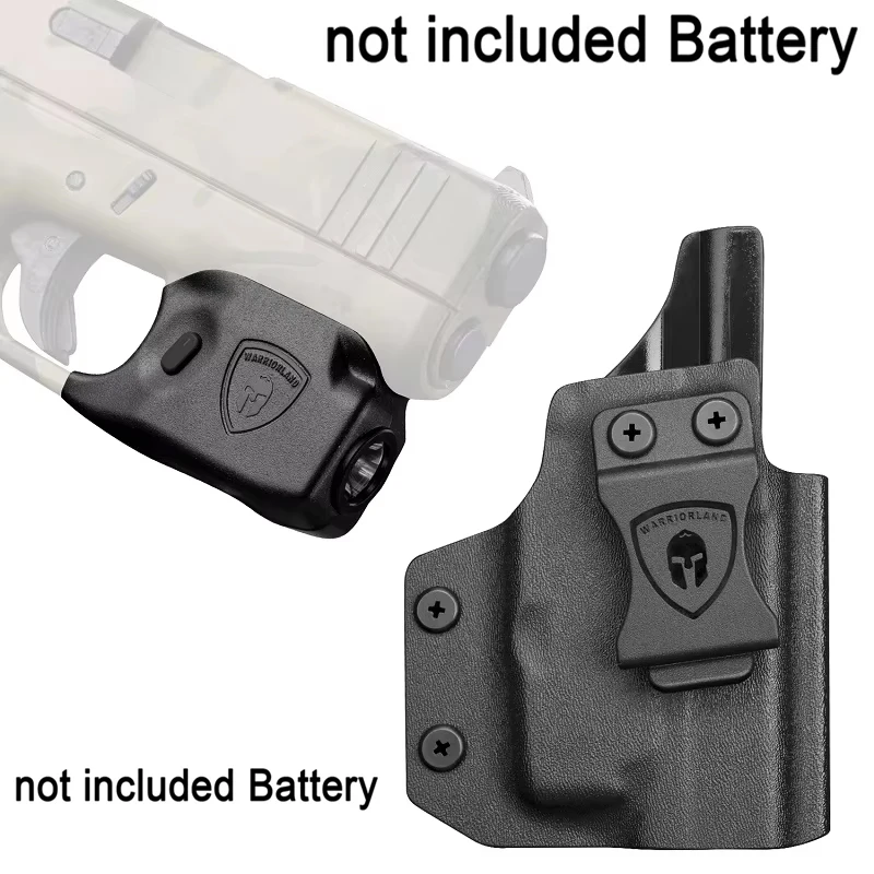 Glock 43/43X, no compatible con G43X MOS, Mini SL1 luz de pistola táctica 150 lúmenes, no proporciona batería, funda táctica para pistola Kydex - imagen 5