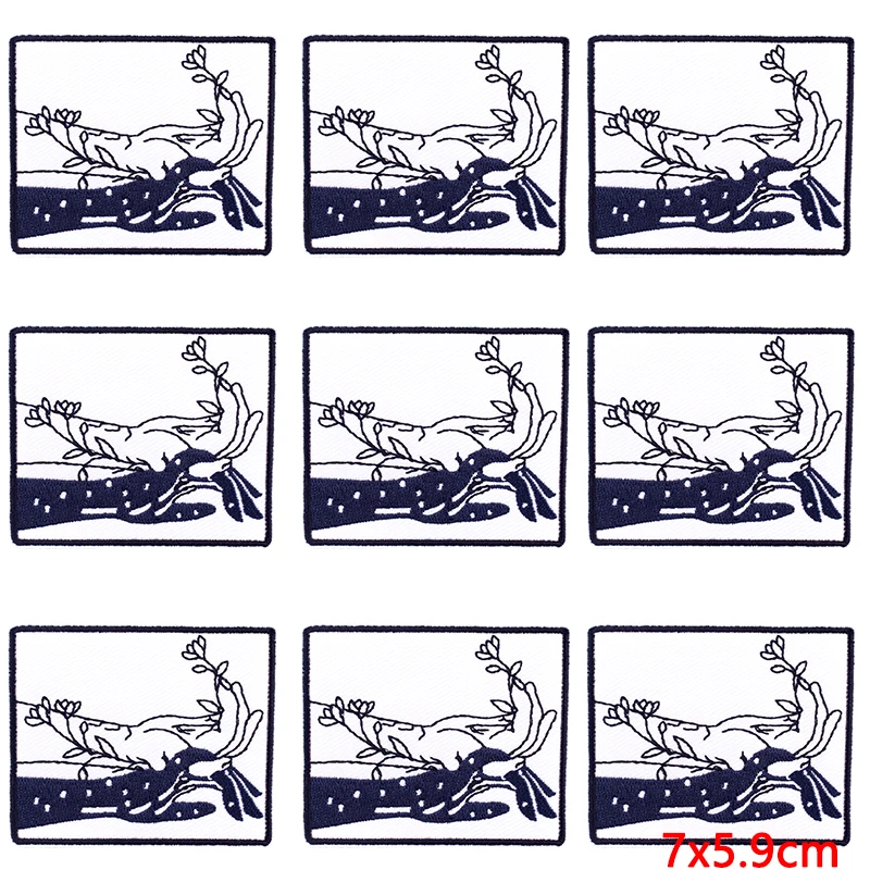 10 unids/pack parche bordado divertido en ropa parche de Piano termoadhesivo parche Fusible para ropa pegatinas insignia DIY - imagen 3