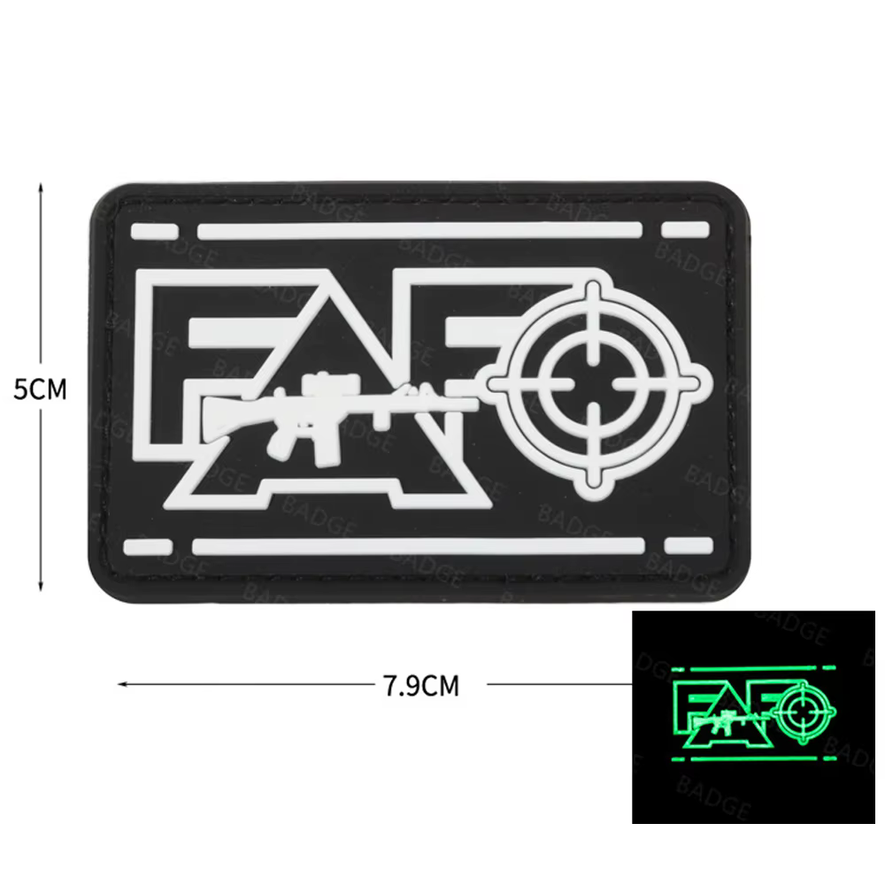 FAFO Parche táctico luminoso de PVC con gancho para chaleco - imagen 4