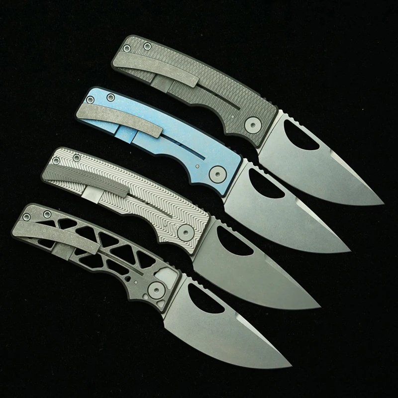 LEMIFSHE OZ Rosie cuchillo plegable EDC táctico M390 de titanio - imagen 3