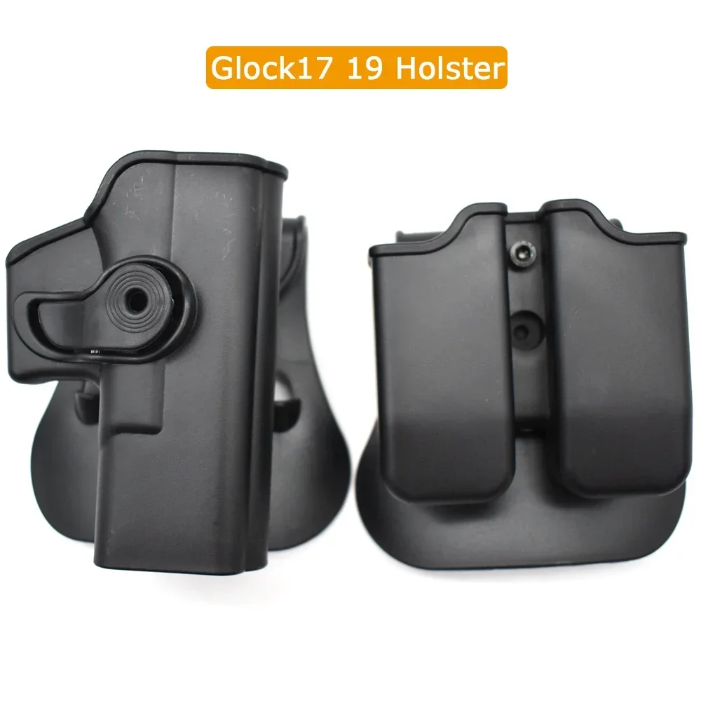Funda táctica para paleta con doble bolsa para revistas, funda para diestros para Glock 17 19, Colt 1911, Beretta M9 - imagen 2