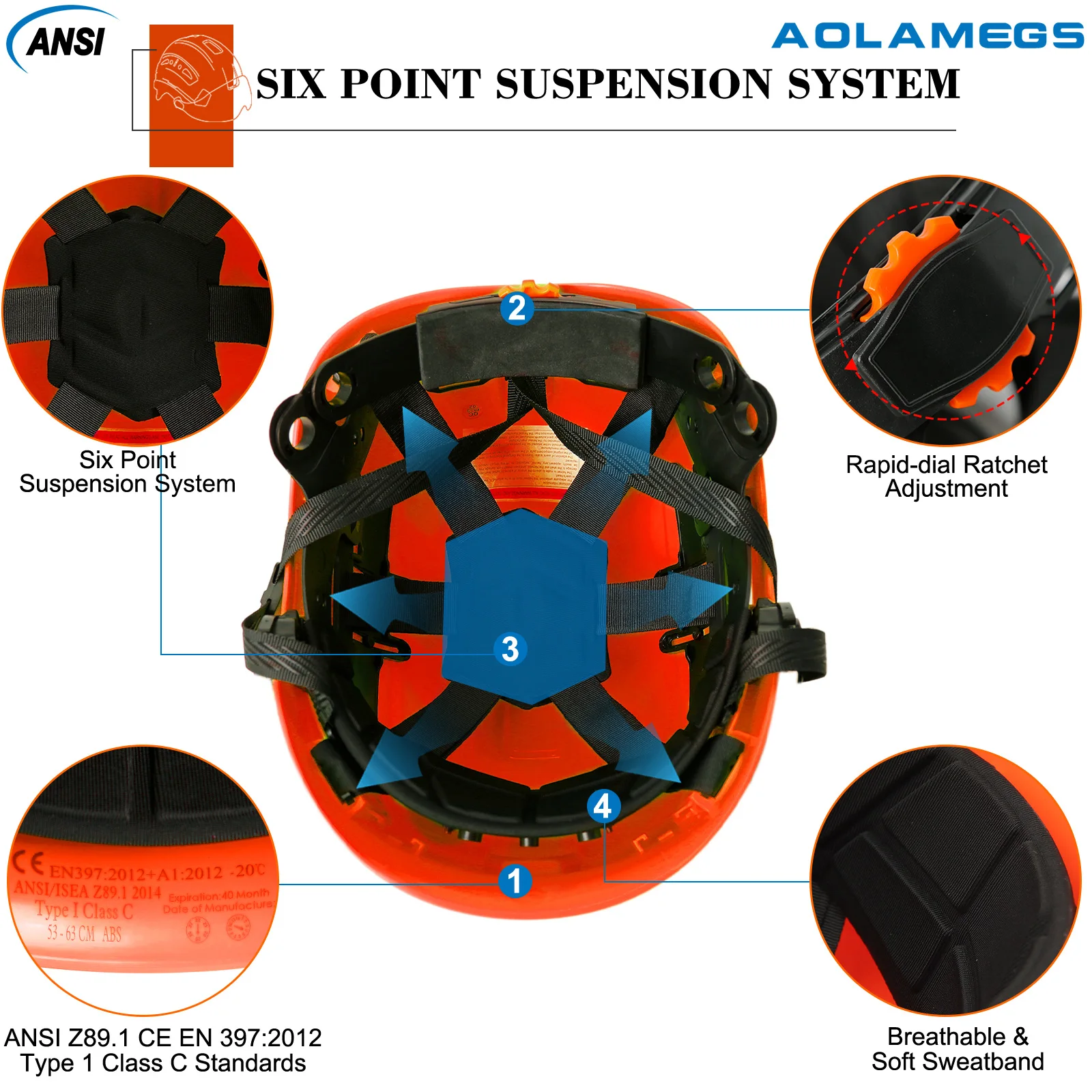 Cascos de seguridad forestales CE con Bluetooth 5,0, gafas integradas, orejeras, protección facial de malla, registro, ABS, motosierra, casco duro, gorro de trabajo - imagen 5