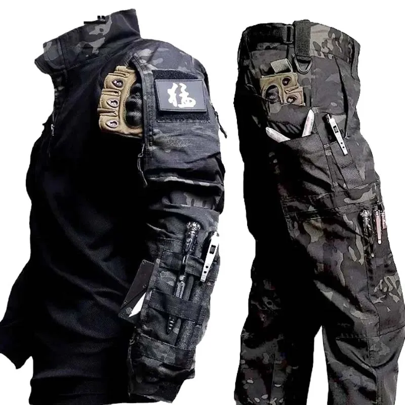 Camisa táctica impermeable ripstop camuflaje transpirable