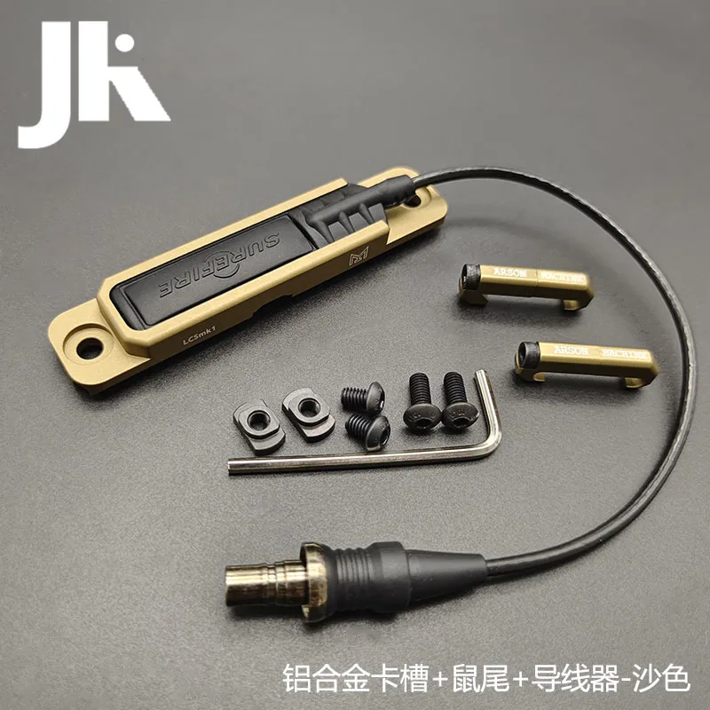 Panel de bolsillo para linterna SF M300 M600, ranura de interruptor remoto CNC con interruptor de presión SF, compatible con MLOK Keymod Scout, accesorios de luz - imagen 4