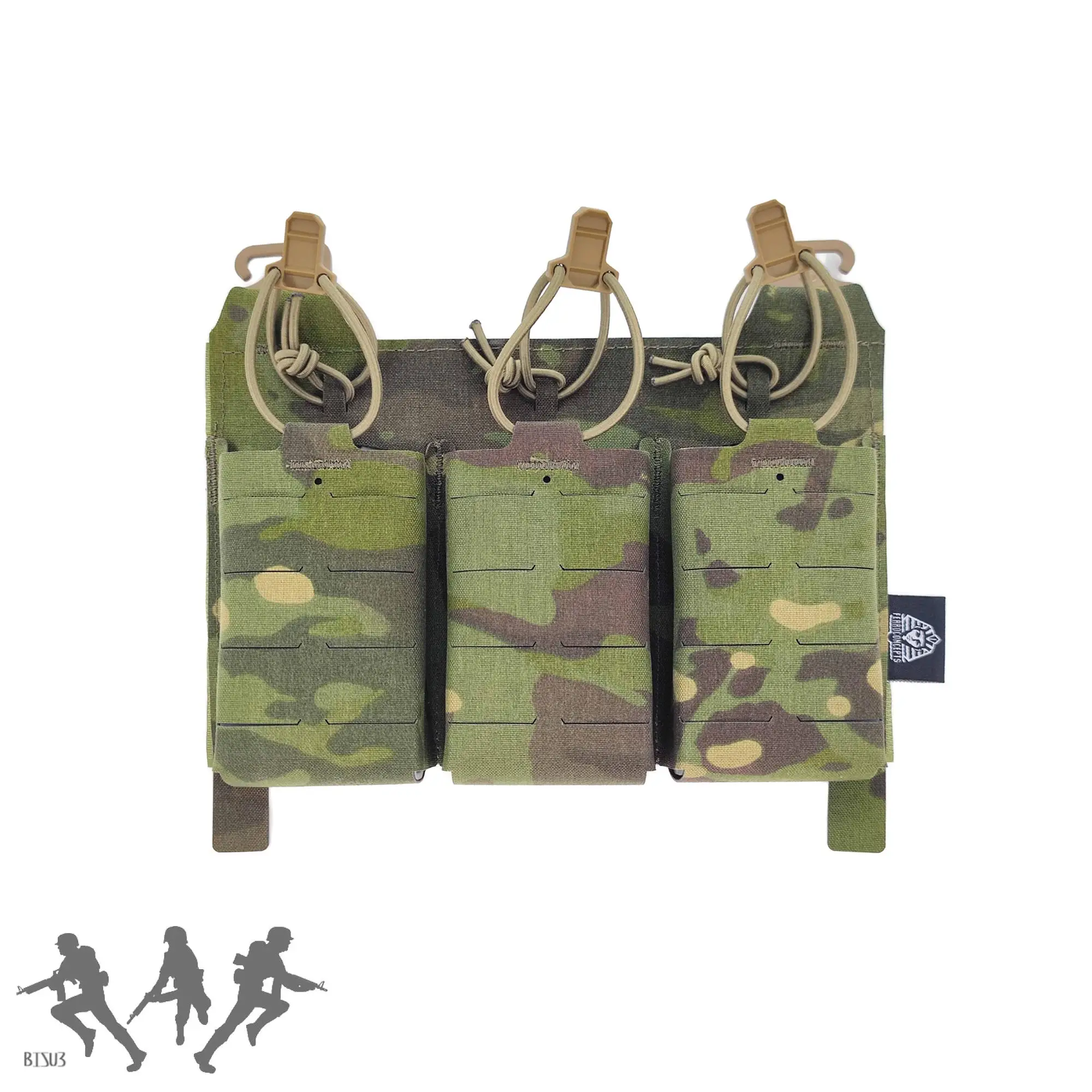 Bolsa táctica Triple 5,56, chaleco de caza con solapa frontal, bolsa Mag AR15 FC, accesorios de chaleco, Kit de almacenamiento de equipo de caza - imagen 2