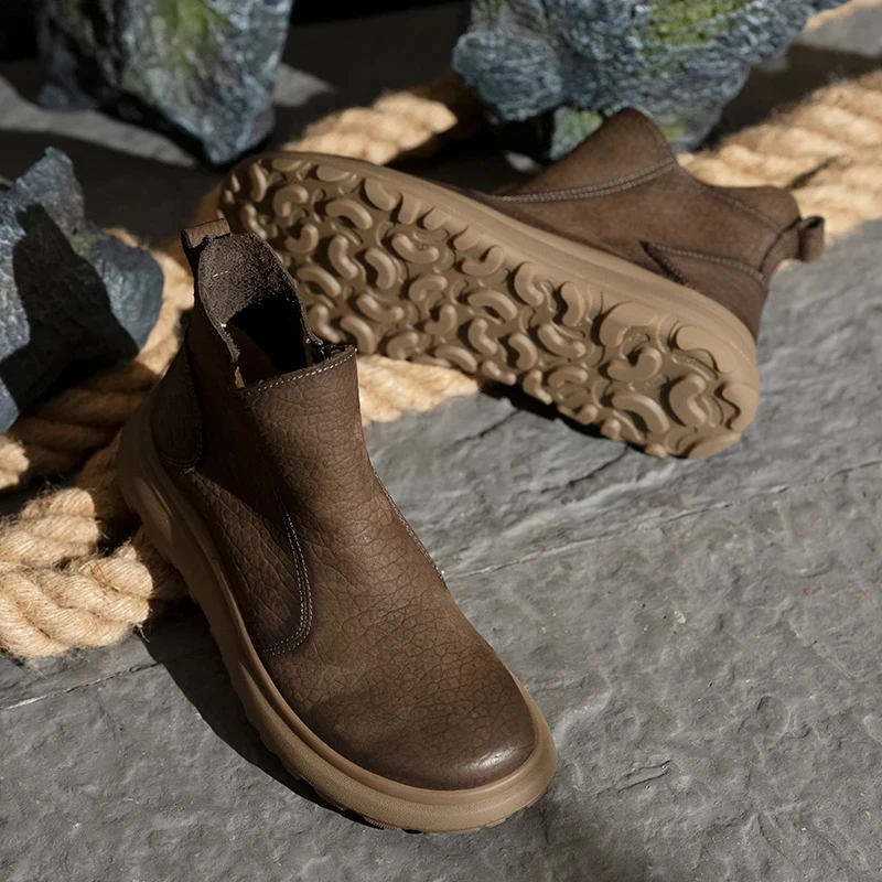 KOWM-zapatos de senderismo impermeables para hombre, botas de nieve para deportes al aire libre, caza, senderismo, zapatillas de viaje informales, botas tácticas de escalada - imagen 2