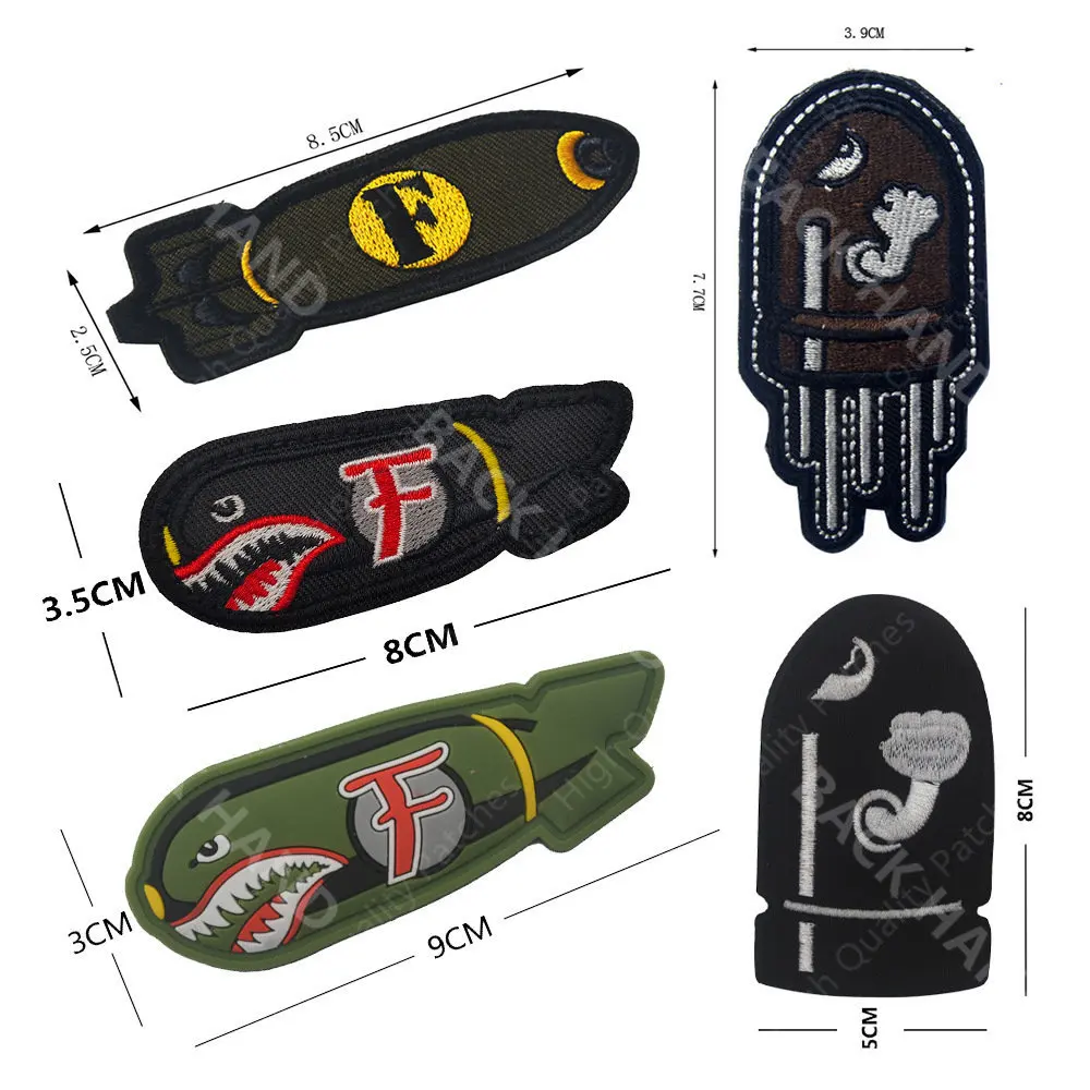 Insignia Planet Angry Flying F-Bomb, talla única, se adapta a todos los parches tácticos Shark Bullet, aplique de PVC, accesorio para bolsos, chaquetas y equipo - imagen 2