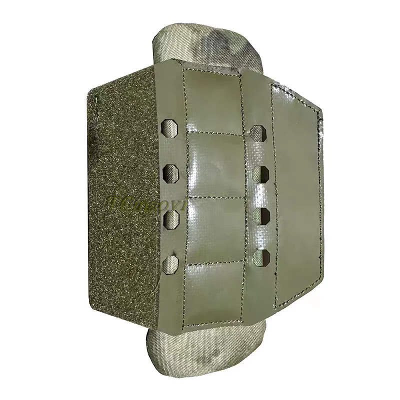 Almohadilla de hombro con correa para chaleco de estilo al aire libre, almohadilla antideslizante transpirable acolchada con corte láser