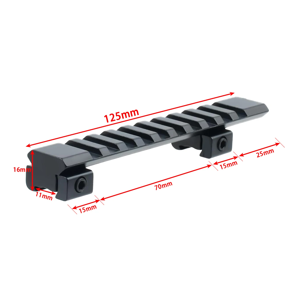 Soporte de riel Picatinny para mira punto rojo y visor de caza - imagen 4