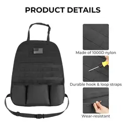 Panel MOLLE táctico para respaldo de asiento – Organizador modular de viaje