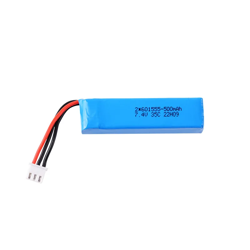 Batería Lipo 2 S 7,4 V 500mAh 35C con cargador para BETAFPV LiteRadio 2 SE, transmisor de Control remoto, piezas de Radio 601555 61x16x13mm - imagen 4