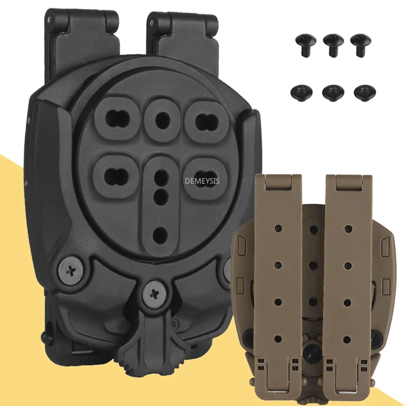 Adaptador de funda táctica, adaptador de funda de montaje de Base de 360 grados, funda táctica de caza Airsoft, accesorios de cinturón de plataforma MOLLE - imagen 2