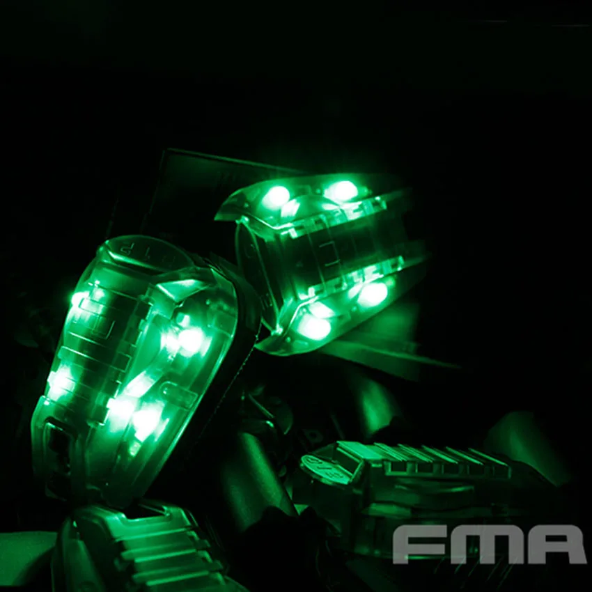 FMA Survival HEL-STAR 6 Marcador LED montado en casco Luz estroboscópica Luz verde - imagen 3