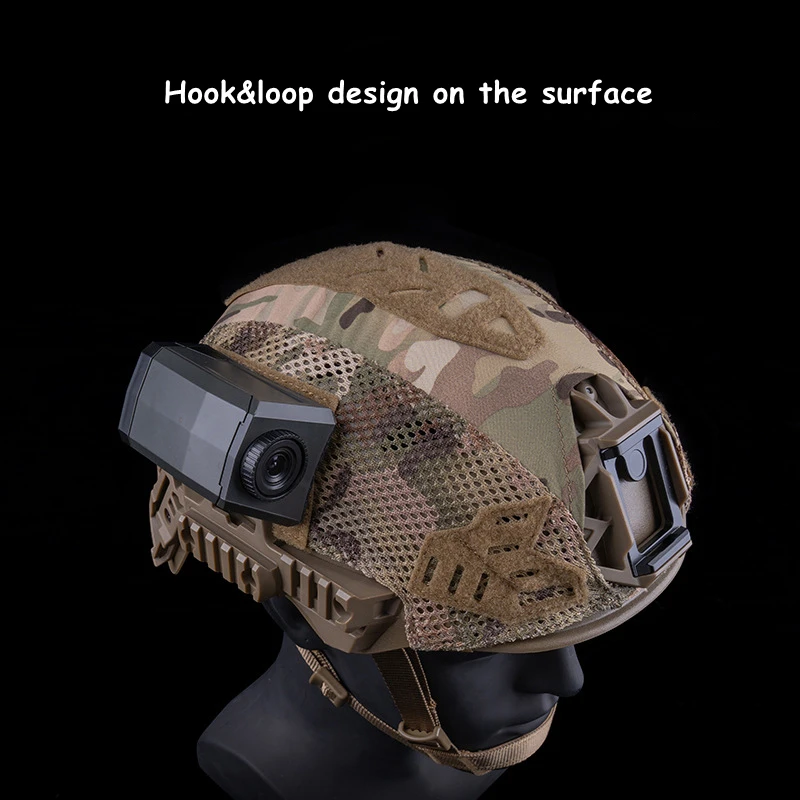 Funda camuflaje 3D para casco táctico – Airsoft, caza y aire libre - imagen 5