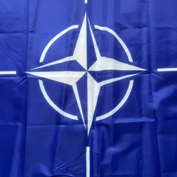Bandera OTAN 90x150 cm - poliéster impreso doble cara