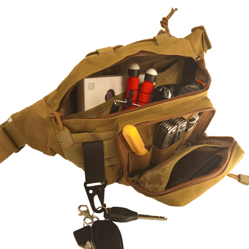 Riñonera para hombre de nailon para senderismo, bolsillo para teléfono, deporte al aire libre, Molle, caza, escalada, Camping, cinturón - imagen 2