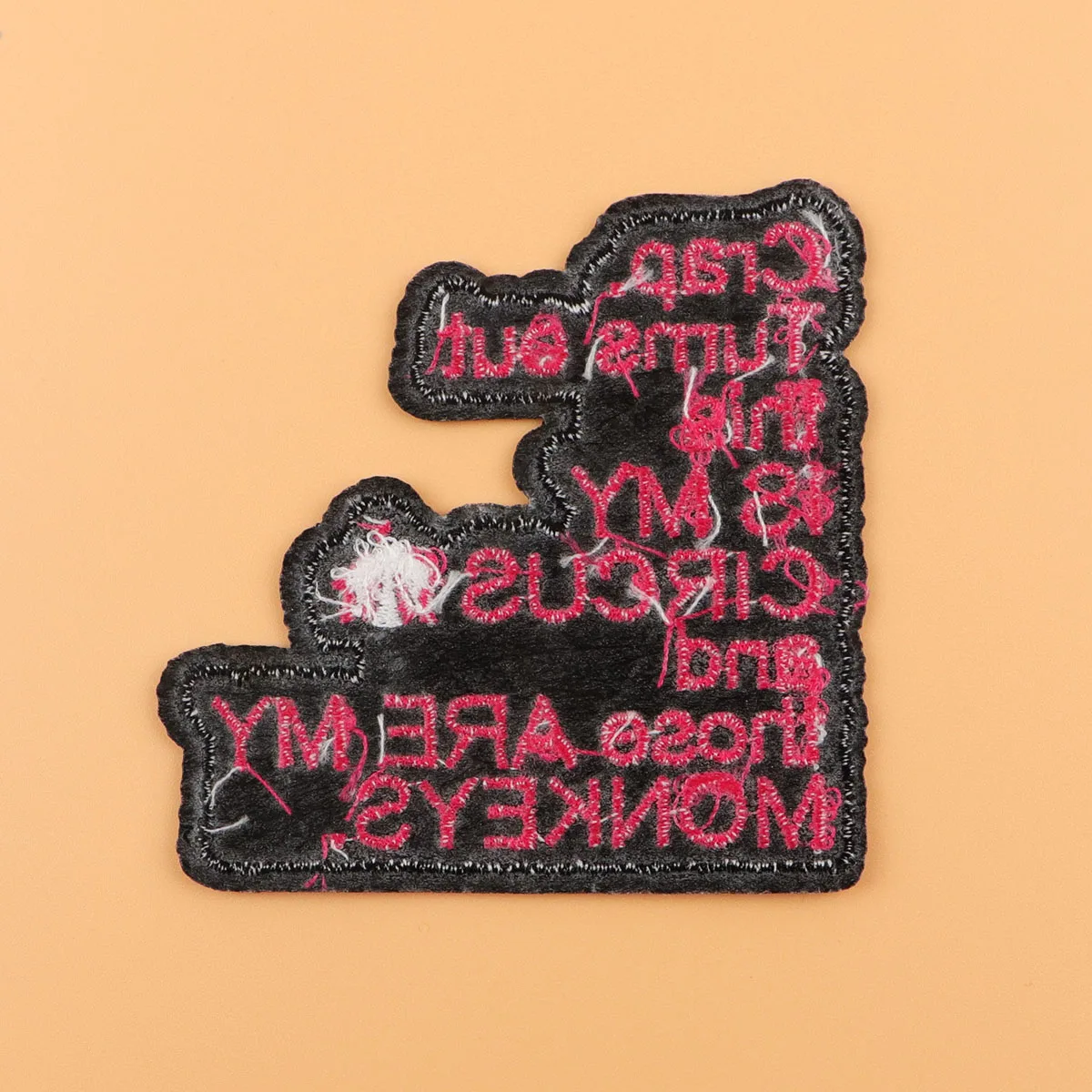 Parche bordado de monos "circo", citas humorísticas, parches termoadhesivos para planchar para ropa, insignias para coser DIY - imagen 5