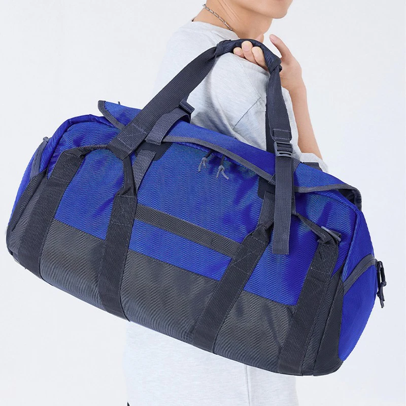 Bolsa de Yoga para gimnasio, Fitness, con bolsillo para zapatos, deportes al aire libre, viaje, lona, bolsos de hombro, bolso de equipaje grande seco y húmedo para hombre - imagen 3