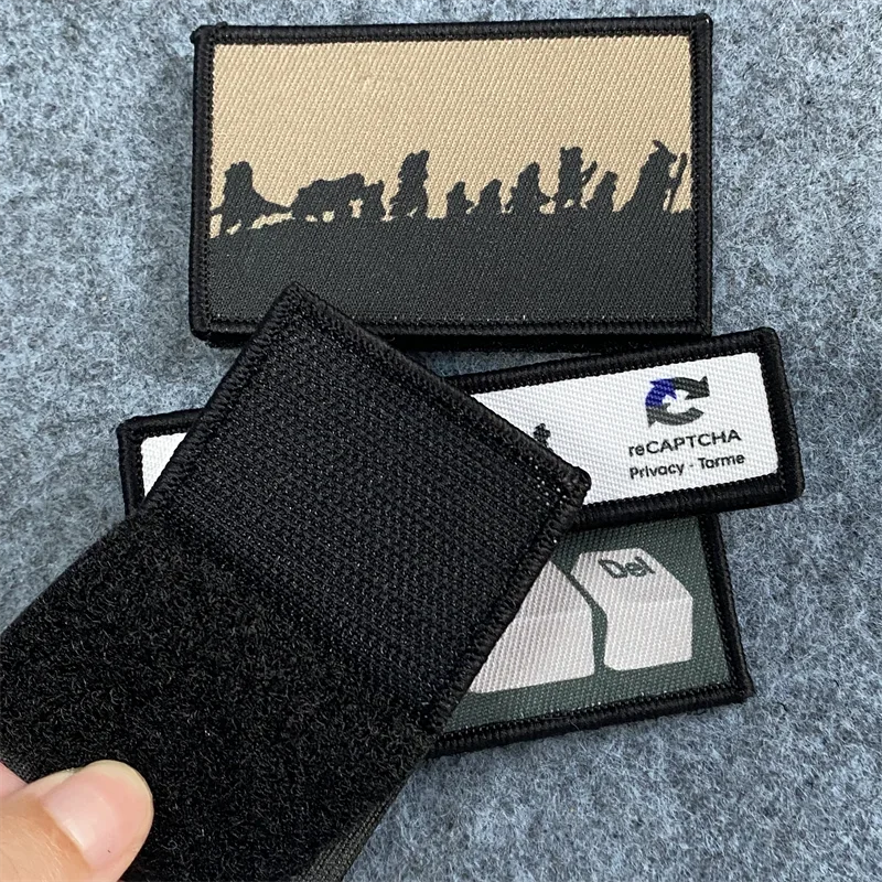 Cuando todo lo demás fallos parche Señor de los anillos insignias de moral impresas gancho y bucle no soy Robot pegatinas mochila parches para ropa - imagen 2