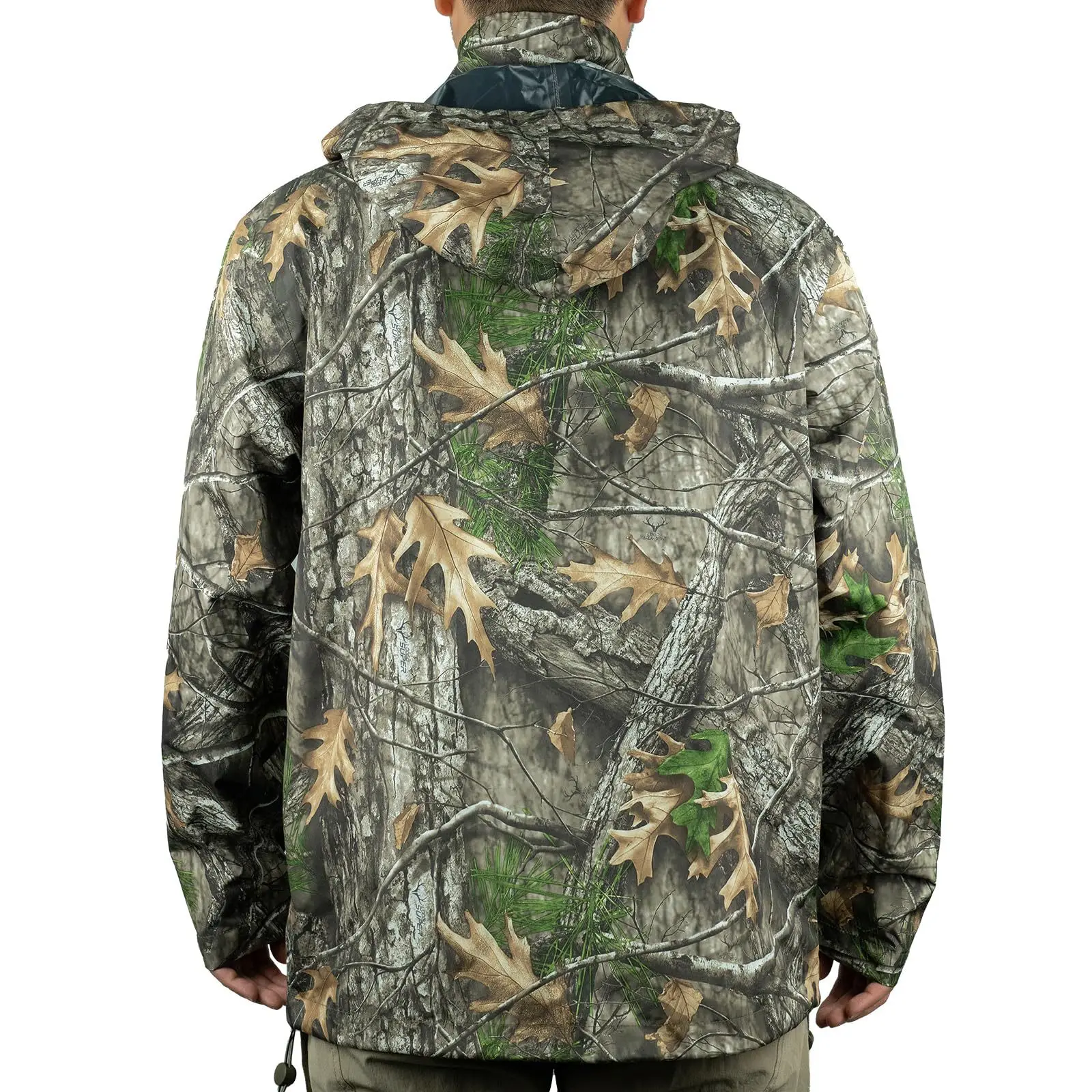 Chubasquero de caza de camuflaje biónico de árbol, prevención de lluvia superior, tipo dividido, ligero, para pesca al aire libre, senderismo, Mackintosh - imagen 3