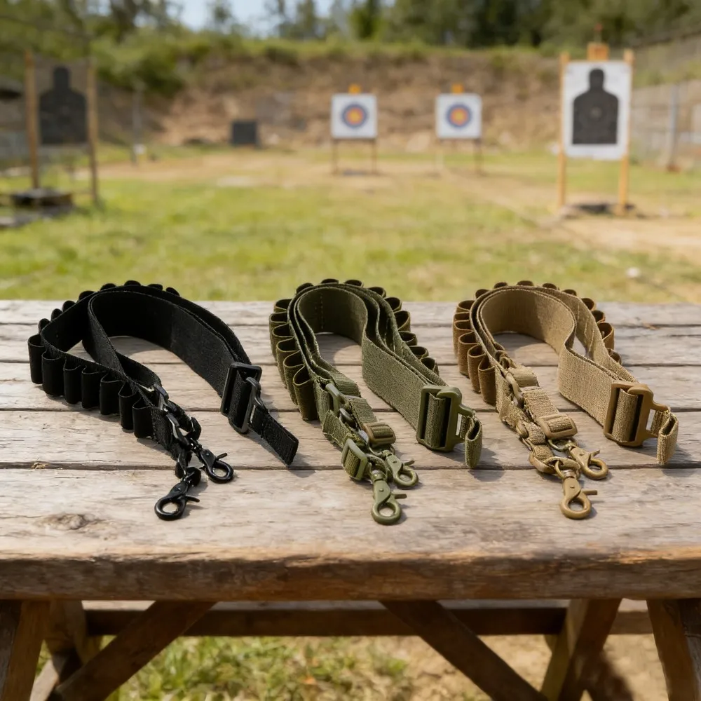 Cinturón porta cartuchos de caza para rifle con bandolera hombro - imagen 3
