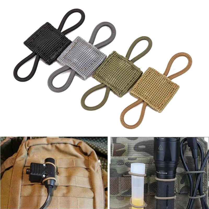 Accesorios Molle, accesorios para mochila táctica, soporte de engranaje, Clip, cinta de encuadernación, hebilla elástica, bolsa táctica multiusos - imagen 2