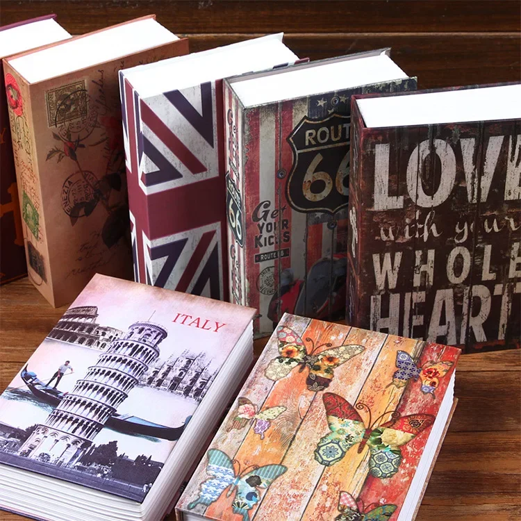 Caja de seguridad para libros creativa, impresión en Color, monumentos, libro de seguro, caja de efectivo grande - imagen 5