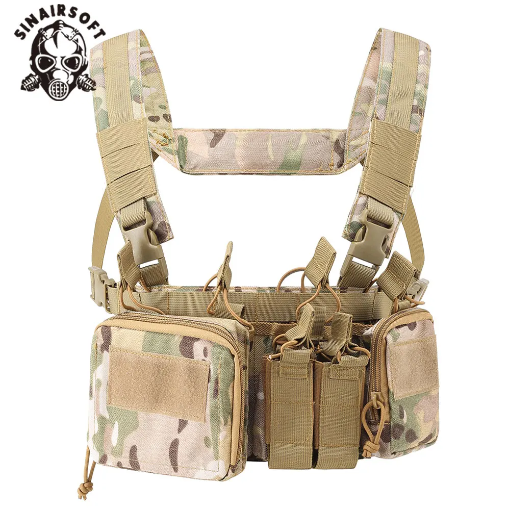 SINAIRSOFT CS Match Wargame TCM Chest Rig Airsoft chaleco táctico paquete revista bolsa funda sistema Molle cintura hombres Nylon caza - imagen 4