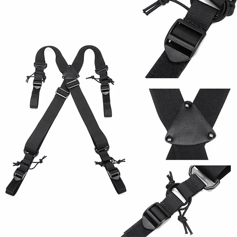 Tirantes ajustables de nailon tipo X para hombre, correa de carga táctica multifunción, arnés de combate, espalda en X - imagen 3