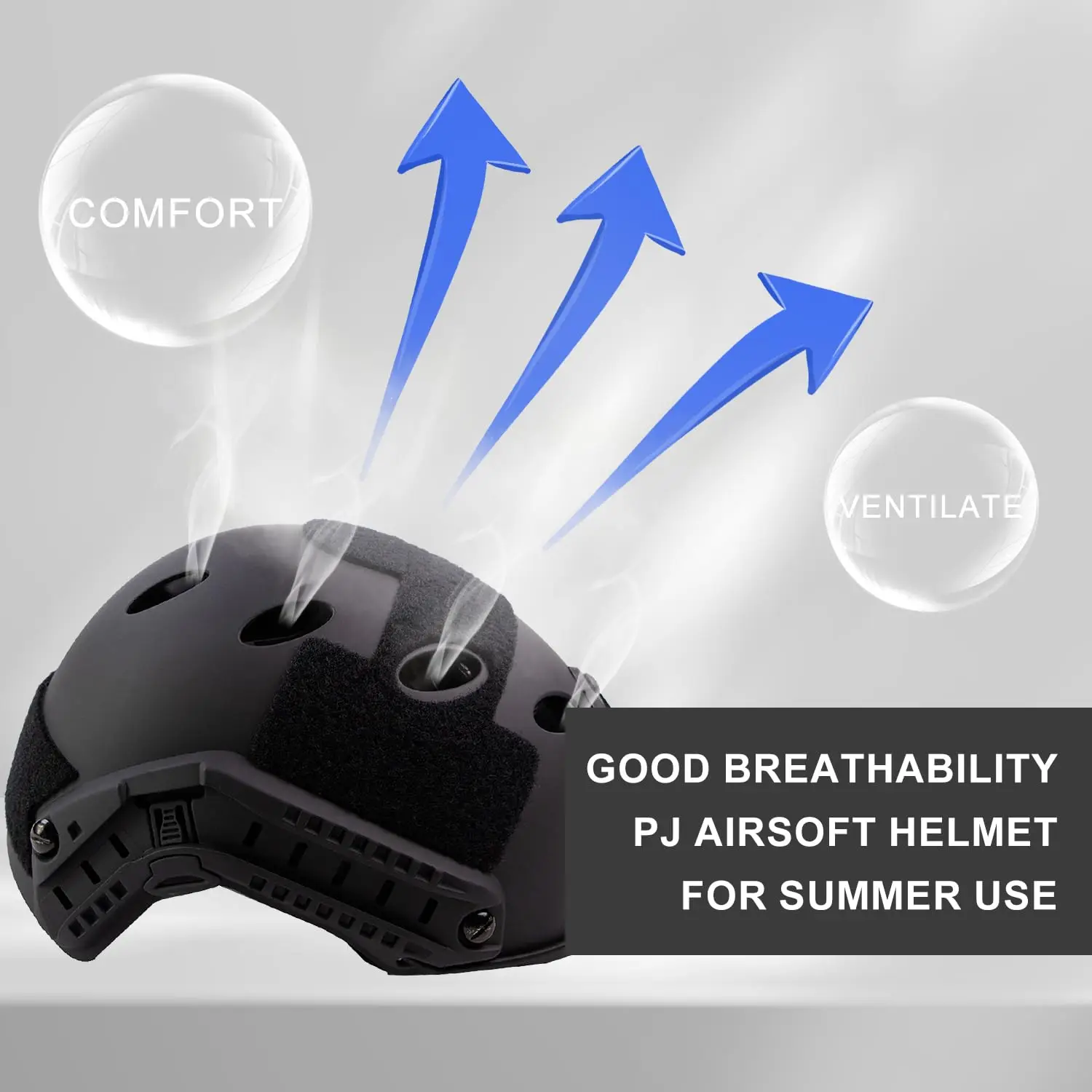 BOOIU Casco de defensa Personal, equipo táctico de Paintball, rápido, PJ - imagen 3