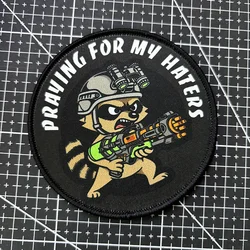 Parche táctico Raccoon Soldier – Cierre de velcro