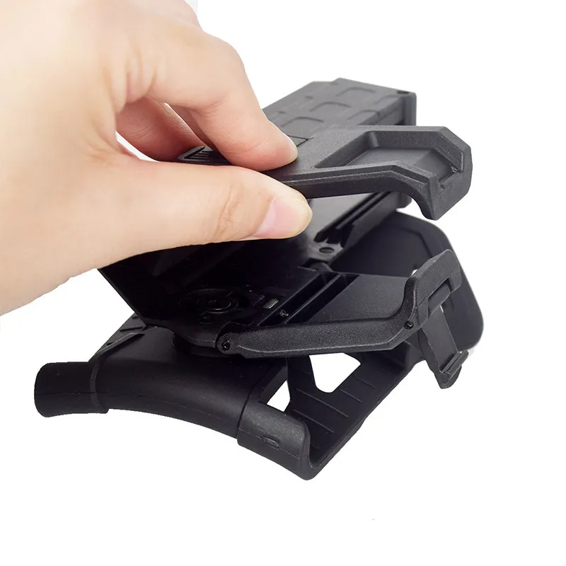 Funda táctica extracción rápida cintura universal de plástico y acero - imagen 4