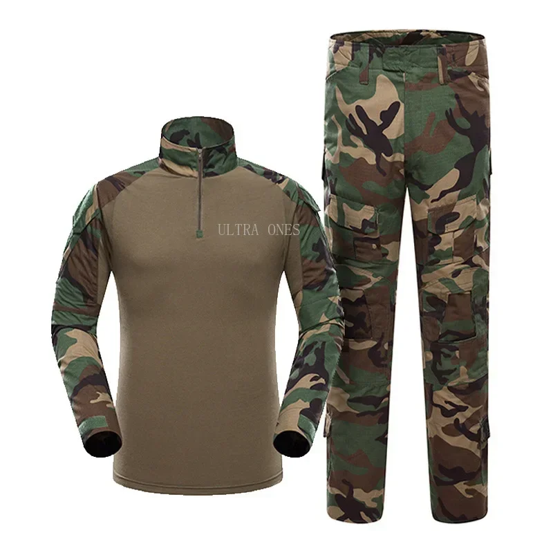 Trajes tácticos para Paintball al aire libre, ropa para hombre, uniforme de caza, camisas de camuflaje, pantalones Cargo, traje Ghillie resistente al desgaste - imagen 3