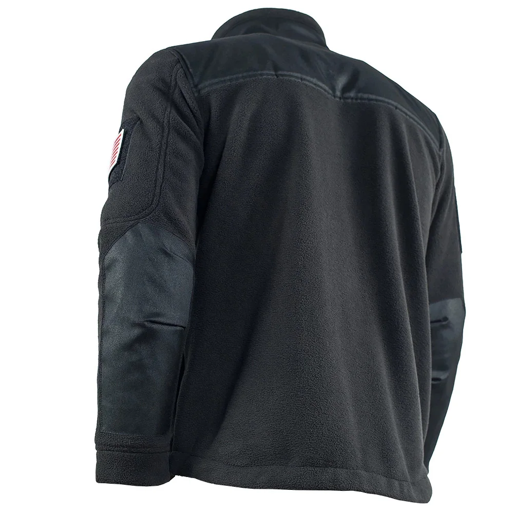 Chaqueta táctica de lana para hombre, abrigo térmico del ejército militar, abrigos de trabajo de camuflaje para acampar al aire libre, cuello alto, Invierno - imagen 3