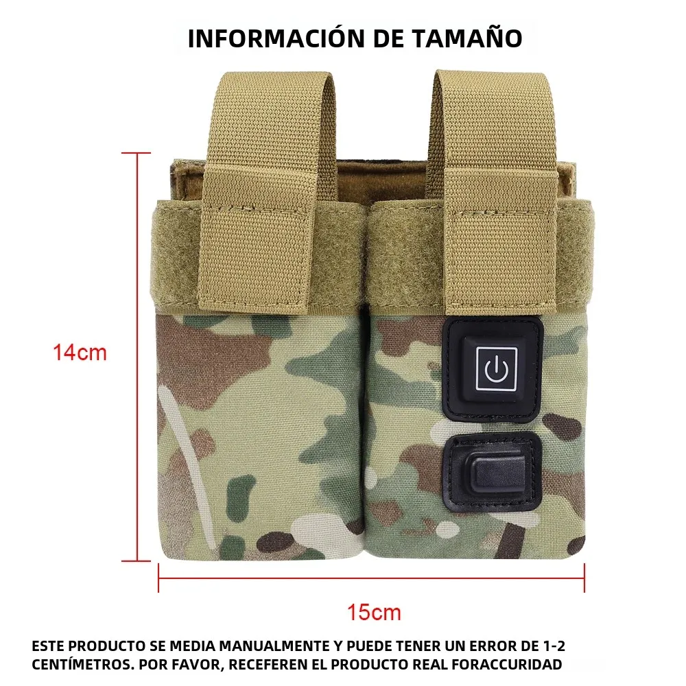 SINAIRSOFT-bolsa táctica para revistas M4, calentador MOLLE, doble bolsa Mag, carga USB, función de temperatura constante - imagen 3