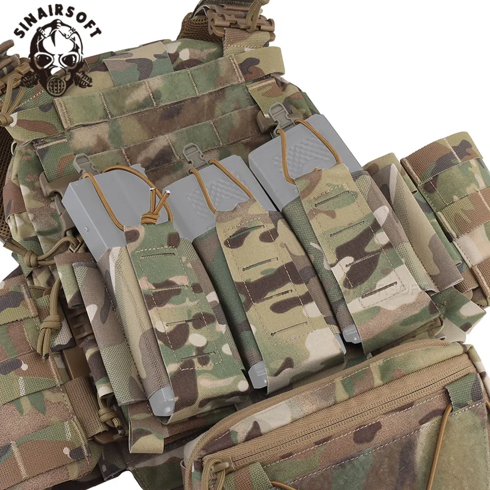Chaleco táctico de arco para Airsoft, portador de placa de liberación rápida, ajustable, transpirable, para entrenamiento, pesado, MOLLE, con bolsa de descarga - imagen 3