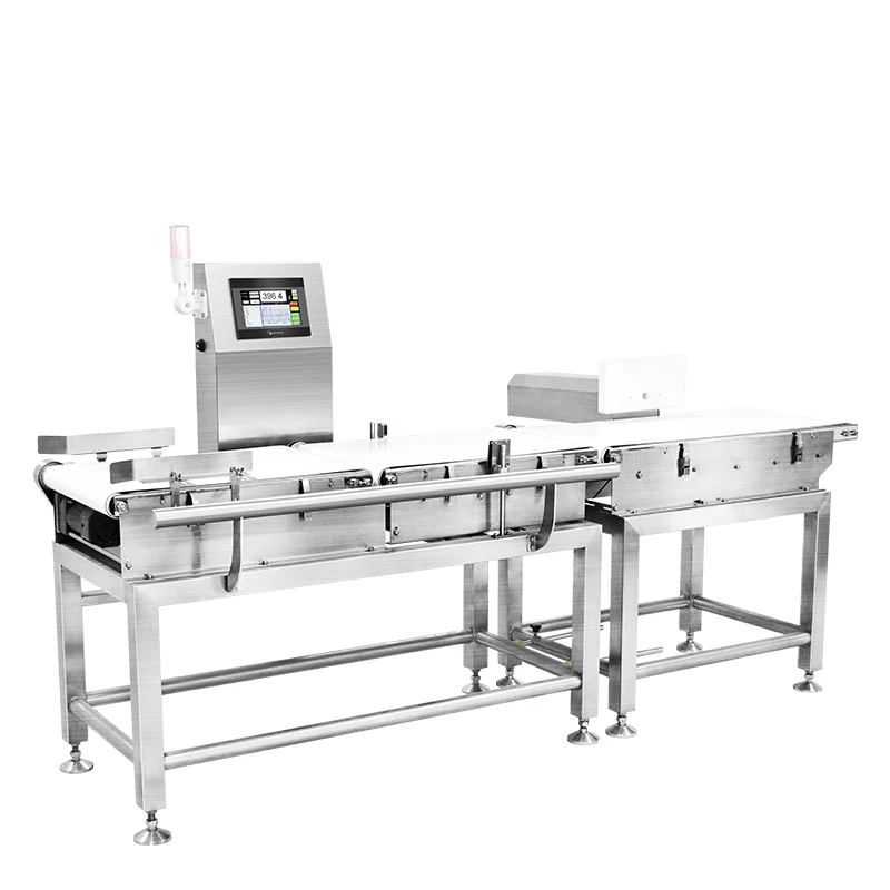 Máquina de pesaje en línea de alimentos del fabricante Máquina clasificadora de pesas de nivel 10 Pesaje dinámico de cajas de bolsas de aperitivos - imagen 3