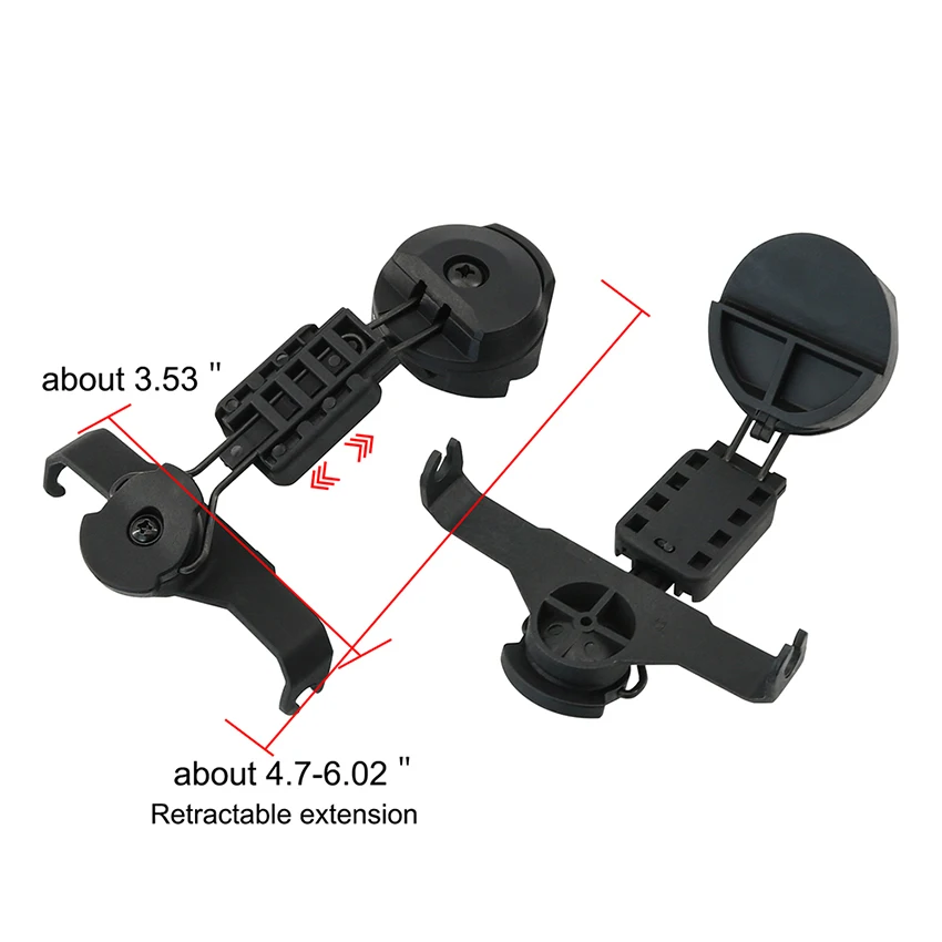 Soporte de auriculares para casco táctico, adaptador de riel de arco bidireccional para auriculares de tiro MSA SORDIN, orejera electrónica de caza - imagen 3