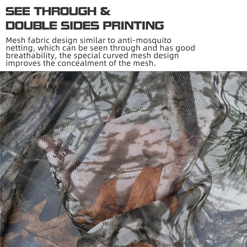 59" W Camouflage Net Mesh Fabric Cloth Sun Shelter Home Garden Party Decoration Outdoor Hunting Camping Tent Tourist Sun shade - imagen 4