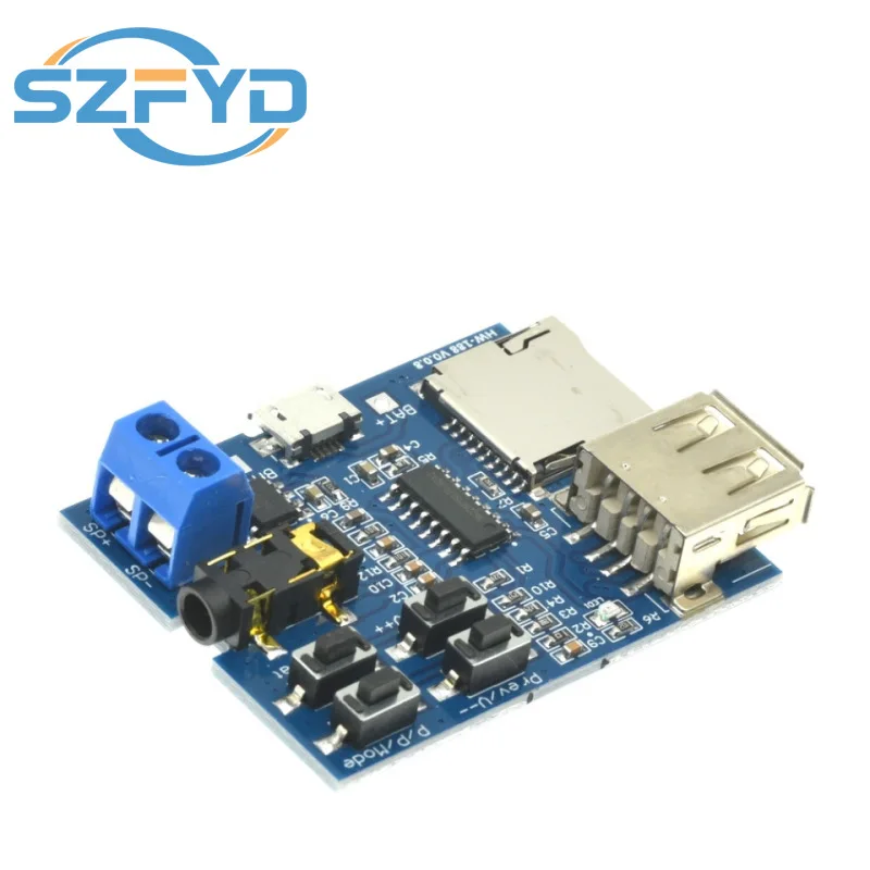 Placa decodificadora MP3 no destructiva - Amplificador incorporado para tarjeta TF y disco USB - Módulo de reproductor de audio