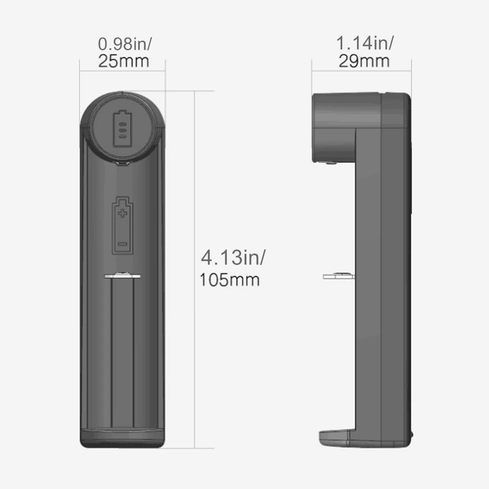 Alonefire-cargador USB C1, linterna recargable de 3,7 V, linterna frontal, cargador de batería de iones de litio para 18650/16340/14500/21700/10440 - imagen 5