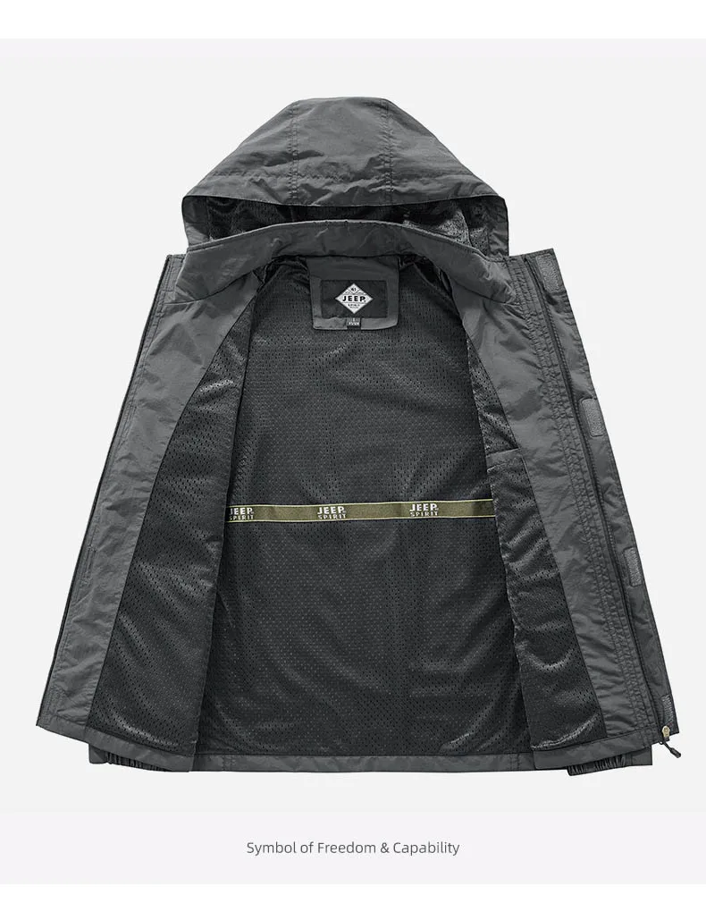 Chaqueta informal fina para hombre, chaqueta táctica militar a prueba de viento, chaqueta deportiva para escalada de montaña al aire libre, primavera y otoño - imagen 4