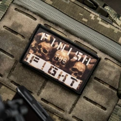 Parche divertido con calavera de la lucha, insignia de moral táctica, parches de gancho y bucle impresos para ropa, pegatina para mochila del ejército militar