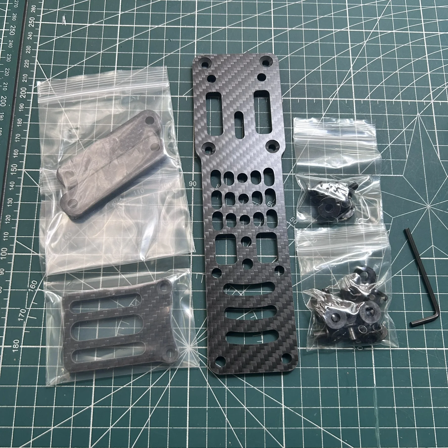 Placa de extensión de montaje de pierna de fibra de carbono táctica con plataforma de pierna abatible de funda Modular - imagen 2