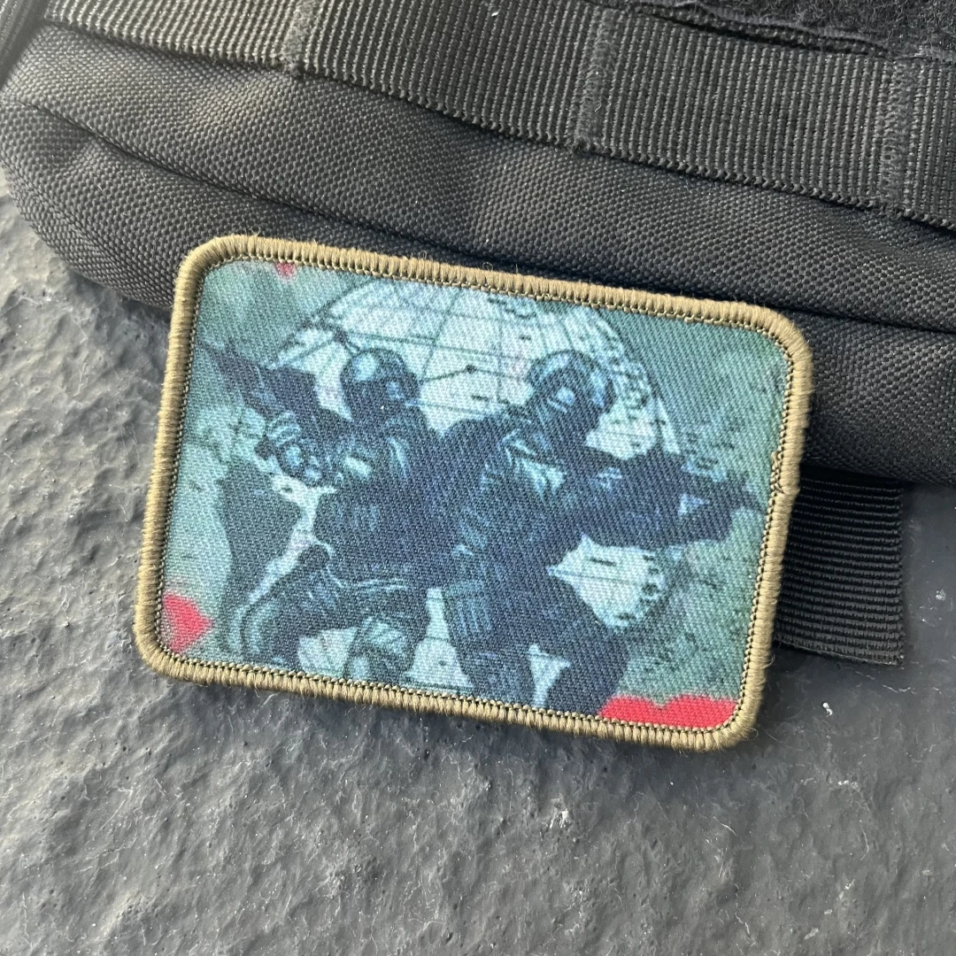 Deje a tus soldados detrás de las escenas, parche táctico de moral, brazalete militar del ejército, mochila, pegatina de gancho y bucle impresa - imagen 4